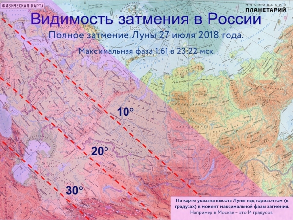 МОСКОВСКИЙ ПЛАНЕТАРИЙ. САМОЕ ПРОДОЛЖИТЕЛЬНОЕ ЗАТМЕНИЕ XXI ВЕКА – ПОЛНОЕ ЗАТМЕНИЕ ЛУНЫ 27 ИЮЛЯ 2018 ГОДА